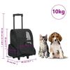 vidaXL Chariot polyvalent pliable pour animaux de compagnie noir