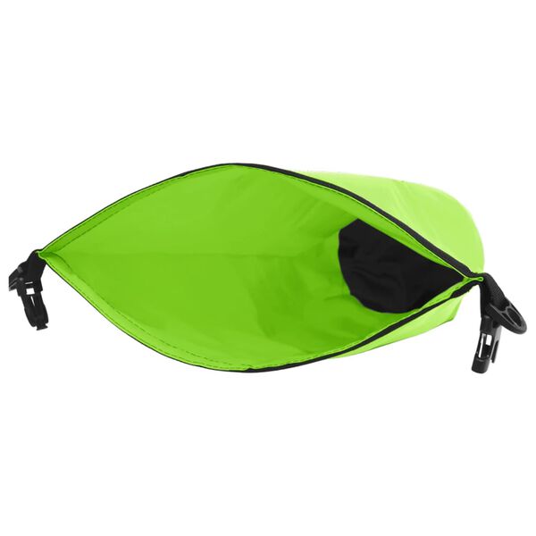 vidaXL Sac sec avec fermeture &eacute;clair Vert 30 L PVC