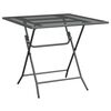 vidaXL Table de jardin 80x80x72 cm Maille m&eacute;tallique Anthracite