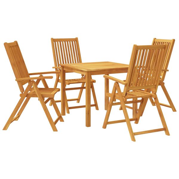 vidaXL Ensemble &agrave; manger de jardin 5 pcs 85x85x74 cm Bois d'acacia solide