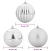 vidaXL Set de Boules de No&euml;l XXL 4 pcs Argent Plastique
