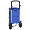 vidaXL Trolley de shopping Bleu 36.5 x 46.5 x 100.5 cm Tissu Oxford