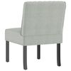 vidaXL Fauteuil sans accoudoirs gris clair velours