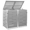 vidaXL Abri pour deux poubelles 138x77,5x112,5 cm Inox