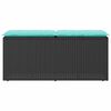 vidaXL Banc de jardin avec coussin noir 110x40x44 cm résine tressée