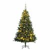 vidaXL Sapin de No&euml;l artificiel articul&eacute; 300 LED et boules 180 cm