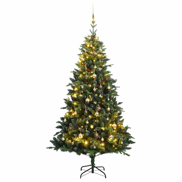 vidaXL Sapin de No&euml;l artificiel articul&eacute; 300 LED et boules 180 cm