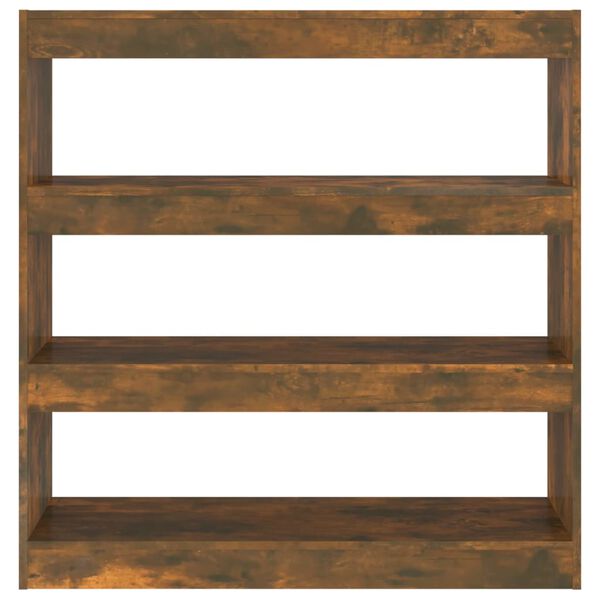 vidaXL Biblioth&egrave;que/S&eacute;parateur de pi&egrave;ce ch&ecirc;ne fum&eacute; 100x30x103 cm