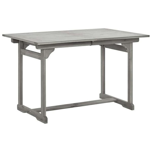 vidaXL Table &agrave; d&icirc;ner de jardin (120-170)x80x75 cm Bois d'acacia massif