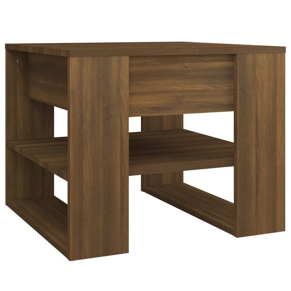 vidaXL Table basse Ch&ecirc;ne marron 55,5x55x45 cm Bois d'ing&eacute;nierie