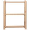 vidaXL &Eacute;tag&egrave;re de stockage 3 niveaux 60x28,5x90 cm Bois de pin massif