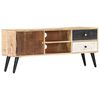 vidaXL Meuble TV 115x30x47 cm Bois massif de manguier