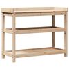 vidaXL Table de rempotage avec &eacute;tag&egrave;res 108x45x86,5 cm bois massif pin
