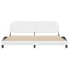vidaXL Cadre de lit sans matelas Zadar blanc 193x203 cm similicuir