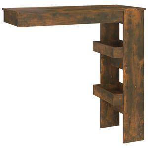 vidaXL Table de bar murale Chêne fumé 102x45x103,5cm Bois d'ingénierie