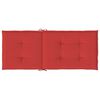 vidaXL Coussins de chaise de jardin dossier haut lot de 2 rouge tissu