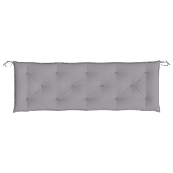 vidaXL Coussin de banc de jardin gris 150x50x7 cm tissu oxford
