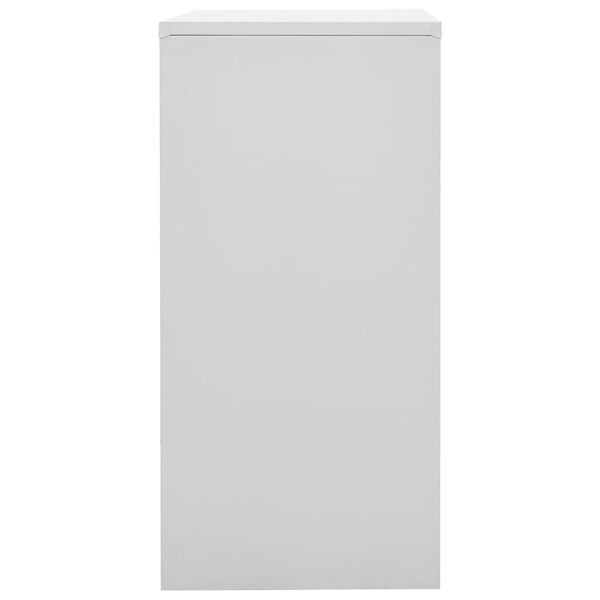 vidaXL Armoire &agrave; casiers Gris clair et rouge 90x45x92,5 cm Acier