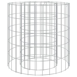 vidaXL Foyer en gabion &Oslash; 50 cm Fer galvanis&eacute;