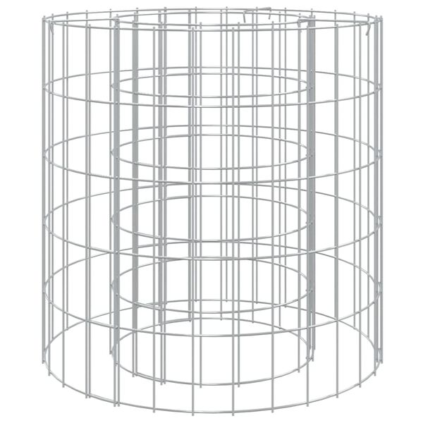 vidaXL Foyer en gabion &Oslash; 50 cm Fer galvanis&eacute;