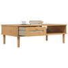 vidaXL Table basse SENJA aspect rotin marron 100x55x33 cm bois massif