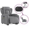 vidaXL Fauteuil inclinable de massage électrique gris clair tissu