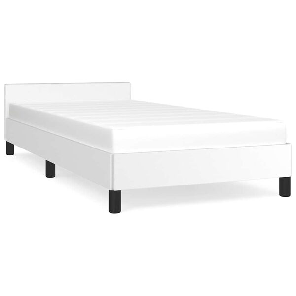 vidaXL Cadre de lit sans matelas blanc double XL similicuir
