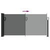 vidaXL Store lat&eacute;ral r&eacute;tractable Anthracite 100x300 cm