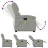vidaXL Fauteuil inclinable de massage électrique gris clair velours