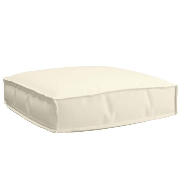 vidaXL Set de coussins de palette 2 pcs Cr&egrave;me Tissu Oxford