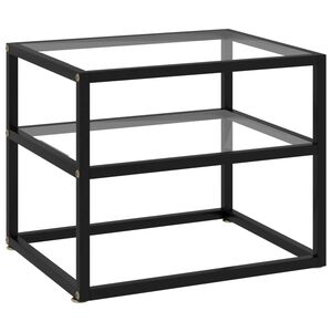 vidaXL Table console Transparent 50x40x40 cm Verre trempé