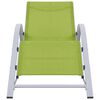 vidaXL Chaise longue textil&egrave;ne et aluminium vert