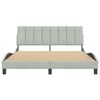 vidaXL Cadre de lit sans matelas Hanko gris clair 152x203 cm velours