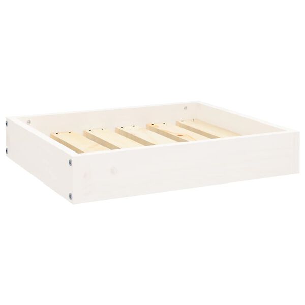 vidaXL Lit pour chien Blanc 51,5x44x9 cm Bois de pin solide