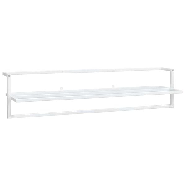 vidaXL Porte-serviettes Blanc 95x25x22 cm Fer