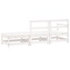 vidaXL Salon de jardin 3 pcs blanc bois massif de pin