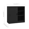 vidaXL Armoire de bureau porte coulissante Anthracite 90x40x90cm Acier