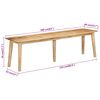 vidaXL Banc 160x40x45 cm bois massif de manguier