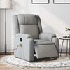 vidaXL Fauteuil inclinable de massage &eacute;lectrique gris clair tissu