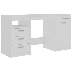 vidaXL Bureau Blanc 140x50x76 cm Bois d&rsquo;ing&eacute;nierie