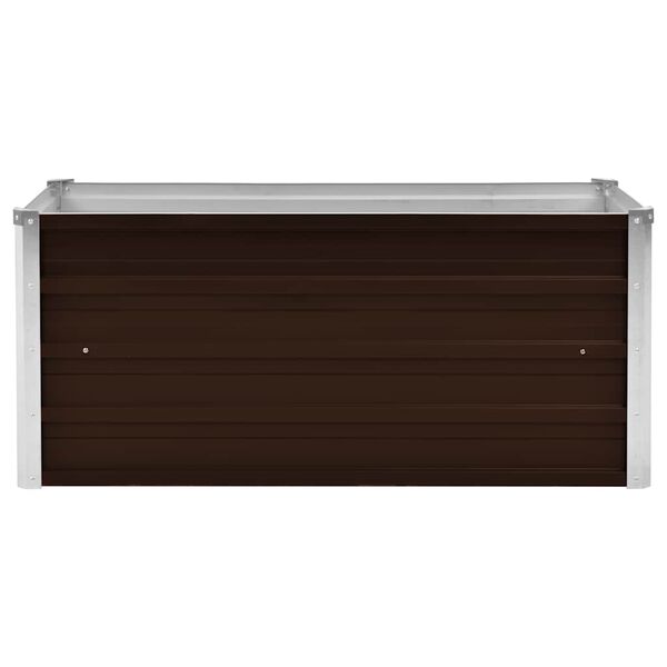 vidaXL Lit surélevé de jardin Marron 100x40x45 cm Acier galvanisé
