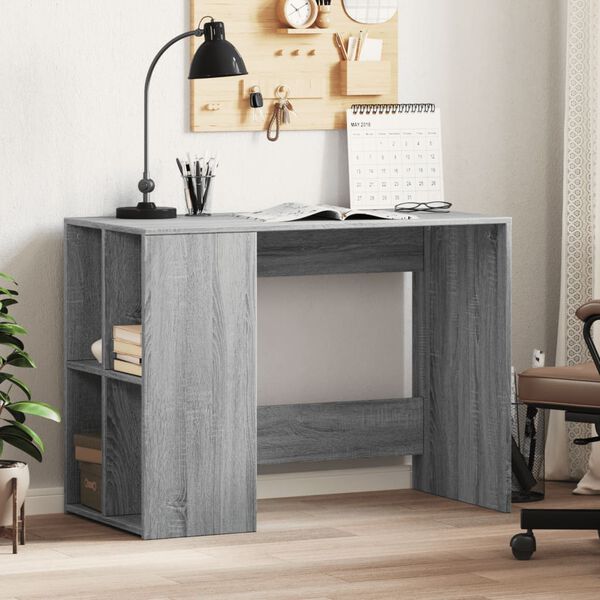 vidaXL Bureau sonoma gris 102x50x75 cm bois d'ing&eacute;nierie