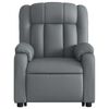vidaXL Fauteuil inclinable de massage gris similicuir