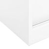 vidaXL Armoire de bureau avec porte coulissante Blanc 90x40x90cm Acier