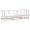 vidaXL Salon de jardin 3 pcs blanc bois massif de pin