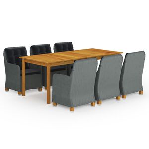 vidaXL Ensemble à manger de jardin 9 pcs Gris clair