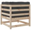 vidaXL Salon de jardin 8 pcs avec coussins bois de pin massif