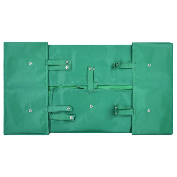 vidaXL B&acirc;che de chariot de jardin Vert Tissu