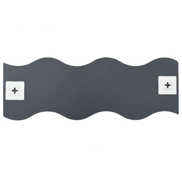vidaXL Miroir mural 4 pcs 60 x 18,5 cm Ondul&eacute; Verre