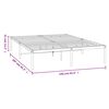 vidaXL Cadre de lit m&eacute;tal sans matelas blanc 150x200 cm